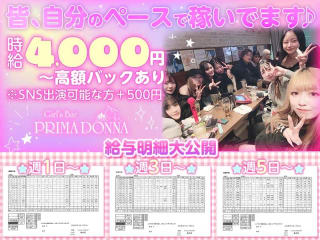 体入掲載Girl’s Bar PRIMADONNAの画像
